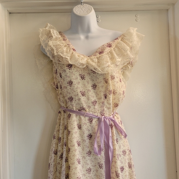 jcpenney Dresses Jc Penny Vintage Cottage Core Lavender Floral Whimsical Prairie Coquette